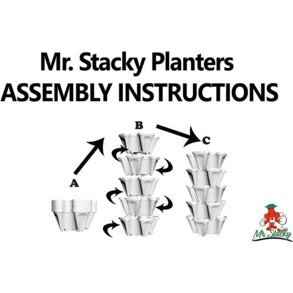 5 Tier Stackable Strawberry, Herb,Flower, and Vegetable Planter -Vertical Garden - Picture 6 of 7